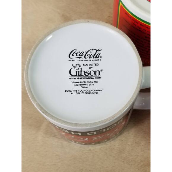 Coca Cola Gibson Coffee Mug Tea Cup 12oz Year 2003 1995 1996 Drinkware 4" x3 - Picture 8 of 12